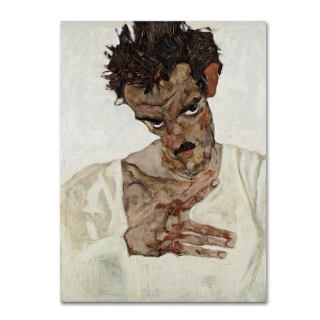 Trademark Fine Art Egon Schiele 'Self Portrait' Canvas Art, 18x24 AA00495-C1824GG
